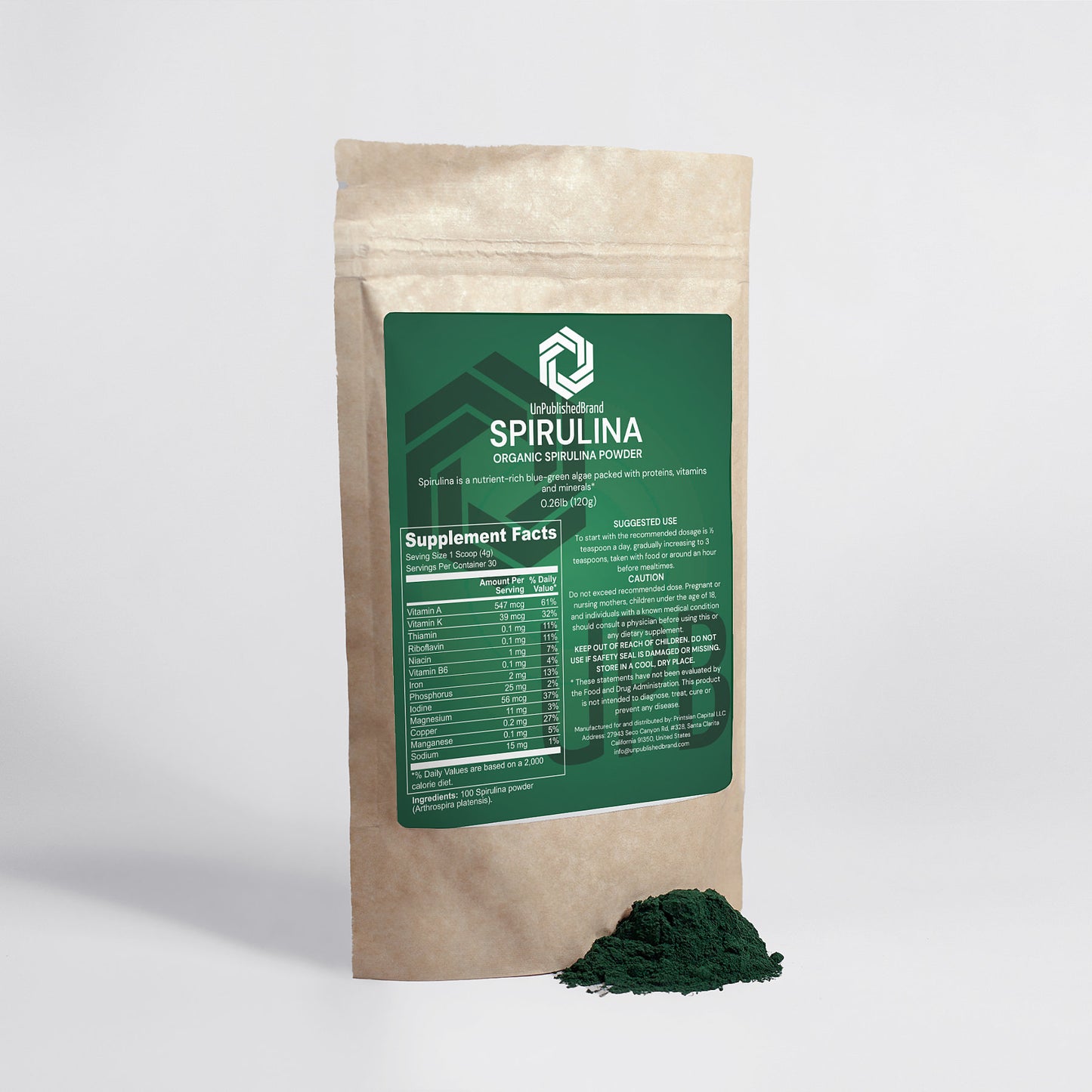 Organic Spirulina Powder